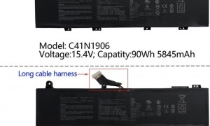 Pin laptop Asus TUF A15 FA506 FA566 FX506 FX566, TUF A17 FA706 FA766 FX706 FX766, TUF506 TUF566 TUF706 TUF766, ROG Zephyrus Duo 15 GX550, ROG Zephyrus Duo 15 SE GX551, C41N1906-1 (ZIN) – 4 CELL *CÁP DÀI 7CM*