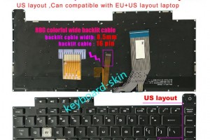 Bàn phím laptop Asus ROG Strix Scar III G G531 GL531 GL531G G512 G512L (LED RGB, BH 6TH) *CÁP LED DẸP 16 CHÂN*