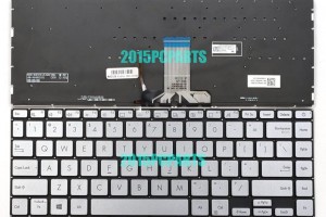 Bàn phím laptop Asus Zenbook 14 UX434 UX434I UX434IQ UM434I UM434IQ UM433IQ Q407 Q407I Q407IQ Q408 Q408U Q408UG BẠC (CÓ ĐÈN, BH 6TH)