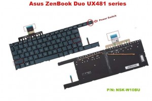 Bàn phím laptop Asus ZenBook Duo UX481 UX481F UX481FA UX481FAY UX481FL UX481FLY (CÓ ĐÈN, BH 6TH)