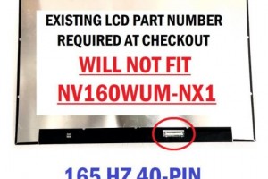 Màn Hình 16.0″ Led Slim Ko Viền =wqxga 2k 165hz= (16:10) (Board Sau Lưng,40 Pin)