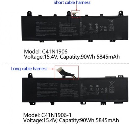 Pin laptop Asus TUF A15 FA506 FA566 FX506 FX566, TUF A17 FA706 FA766 FX706 FX766, TUF506 TUF566 TUF706 TUF766, ROG Zephyrus Duo 15 GX550, ROG Zephyrus Duo 15 SE GX551, C41N1906-1 (ZIN) – 4 CELL *CÁP DÀI 7CM*